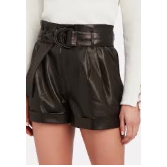 FRAME, 29, lamb leather, paperbag shorts, nwot